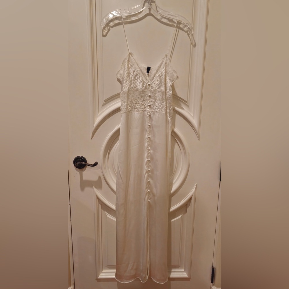 Zara Maxi Satin Lingerie Dress -- New!